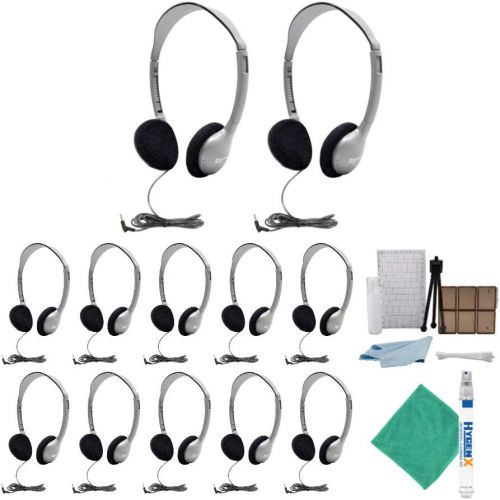  Hamilton Buhl Hamilton HA2 Schoolmate Personal MonoStereo Headphone (12 pack) & accessory kit