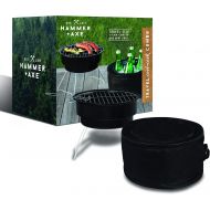 Hammer + Axe 2-Piece Mini Grill Insulated Cooler BBQ Set Travel Cool-Cook Combo