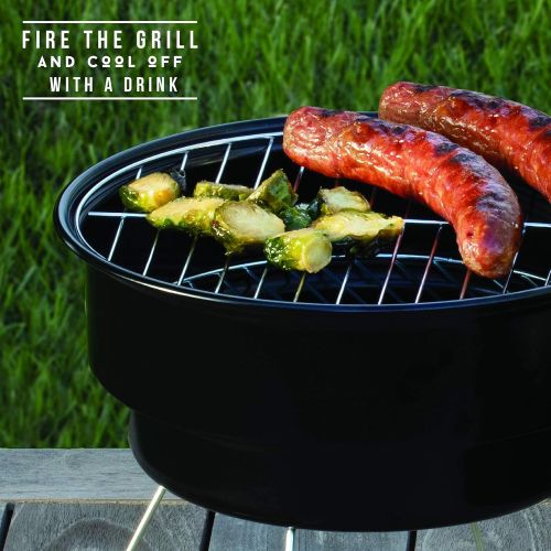  Hammer + Axe 2-Piece Mini Grill Insulated Cooler BBQ Set Travel Cool-Cook Combo