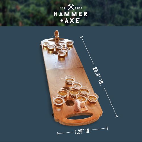  Hammer + Axe Wood Drinking Games, Basketball, Beer Pong Mini, Bottle Cap, Alcohol Board Games