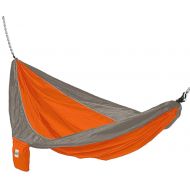 Hammaka Parachute Silk Lightweight Portable Double Hammock In Orange / Grey