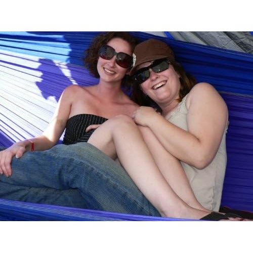  [아마존베스트]Hammock Bliss Double - Extra Large Portable Hammock - Ideal for Camping, Backpacking, Kayaking & Travel - Suspension System Included - 100 / 250 cm Rope Per Side - Quality You Can