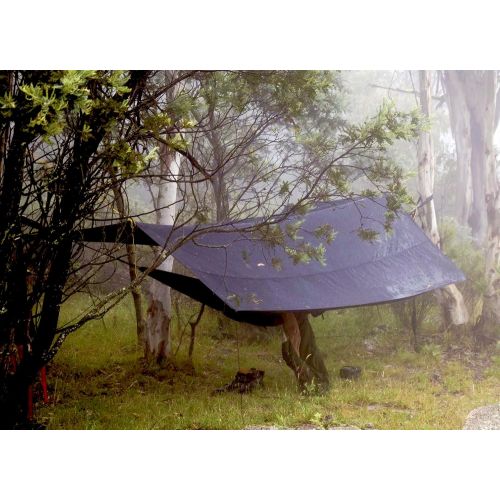  Hammock Bliss - Stay Dry Jumbo Rain Fly - Extra Huge Waterproof Tent Tarp and Hammock Shelter to Cover Your Hammock and Gear  Enormous 98” Wide Area Makes Hammock Camping A Dry Ra