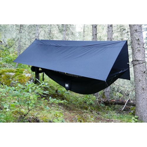  Hammock Bliss - Stay Dry Jumbo Rain Fly - Extra Huge Waterproof Tent Tarp and Hammock Shelter to Cover Your Hammock and Gear  Enormous 98” Wide Area Makes Hammock Camping A Dry Ra