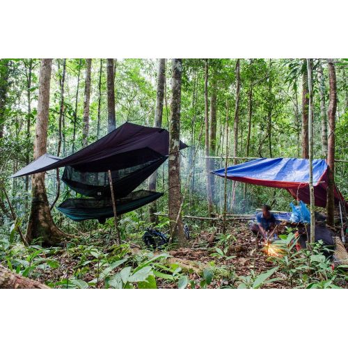  Hammock Bliss Extra Large Rain Fly - Waterproof Tent Tarp, Rain Fly and Hammock Shelter to Cover Your Hammock & Your Gear  Massive Coverage to Make Hammock Camping A Dry Rain Free