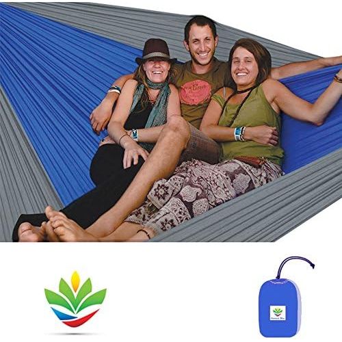  Hammock Bliss Triple - The Largest Portable Hammock on Planet Earth - Best Camping Hammock for Couples, Great for Tall People, Ideal for Families - Integrated Suspension 100  250