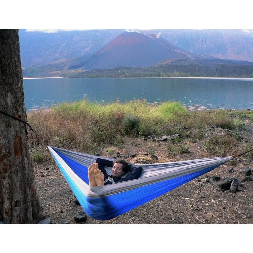  Hammock Bliss Triple - The Largest Portable Hammock on Planet Earth - Best Camping Hammock for Couples, Great for Tall People, Ideal for Families - Integrated Suspension 100  250