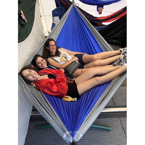  Hammock Bliss Triple - The Largest Portable Hammock on Planet Earth - Best Camping Hammock for Couples, Great for Tall People, Ideal for Families - Integrated Suspension 100  250