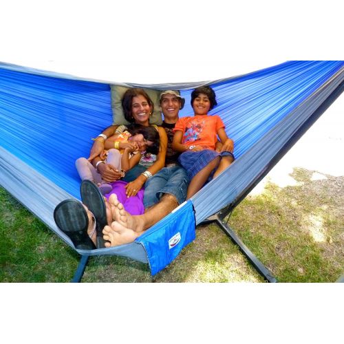  Hammock Bliss Triple - The Largest Portable Hammock on Planet Earth - Best Camping Hammock for Couples, Great for Tall People, Ideal for Families - Integrated Suspension 100  250