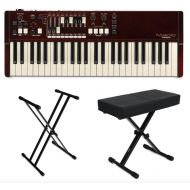 Hammond M-Solo Portable Organ Essentials Bundle - Burgundy