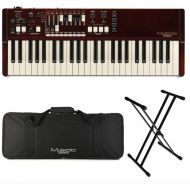 Hammond M-Solo Portable Organ Stage Bundle - Burgundy