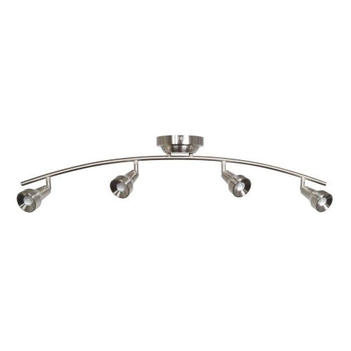  Hampton Bay Kelso 3 ft. 4-Light Satin Nickel LED Fixed Rail with 300Lumen Heads 108701