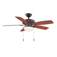 Hampton Bay Gazebo II 52 in. IndoorOutdoor Weathered Bronze Ceiling Fan