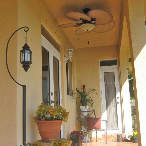  Hampton Bay Havana 48 in. LED IndoorOutdoor Natural Iron Ceiling Fan with Light Kit