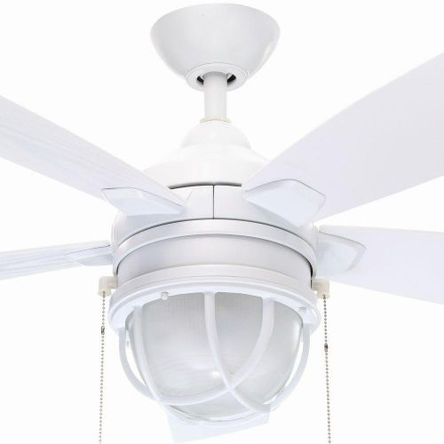 Hampton Bay Seaport 52 In. Indooroutdoor White Ceiling Fan