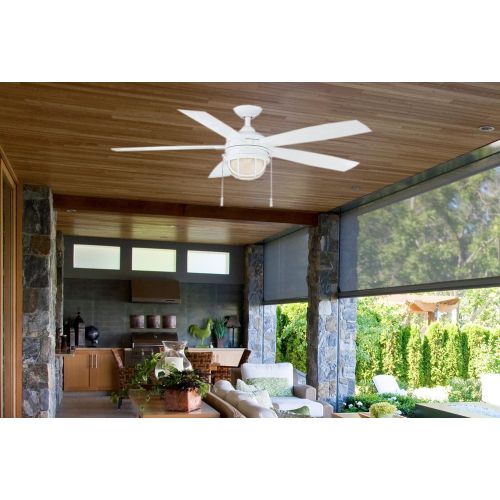  Hampton Bay Seaport 52 In. Indooroutdoor White Ceiling Fan