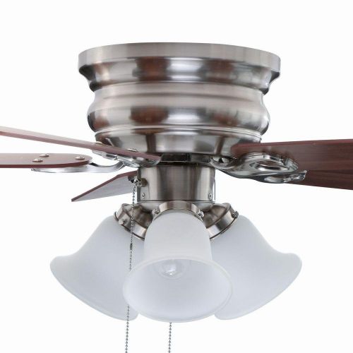  Hampton Bay Clarkston 44 In. Brushed Nickel Ceiling Fan with Light Kit