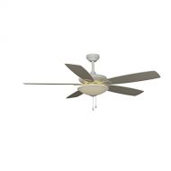 Hampton Bay Menage 52 in. Integrated LED Indoor Low Profile White Ceiling Fan with Light Kit