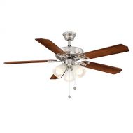 Hampton Bay YG268-BN 52 Indoor Brushed Nickel Ceiling Fan W/Light Kit