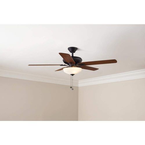  Hampton Bay 57261 52 in. Holly Springs LED Oil-Rubbed Bronze Ceiling Fan