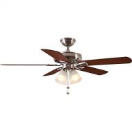 Hampton Bay 91191 Lyndhurst 52 Indoor Brushed Nickel Ceiling Fan With Light Kit