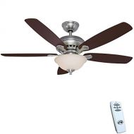 Hampton Bay 52379 Southwind 52 in. LED Indoor Brushed Nickel Ceiling Fan with Light Kit and Remote Control