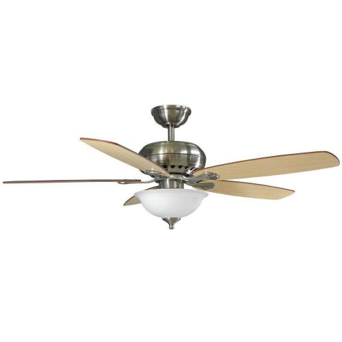  Hampton Bay 52379 Southwind 52 in. LED Indoor Brushed Nickel Ceiling Fan with Light Kit and Remote Control