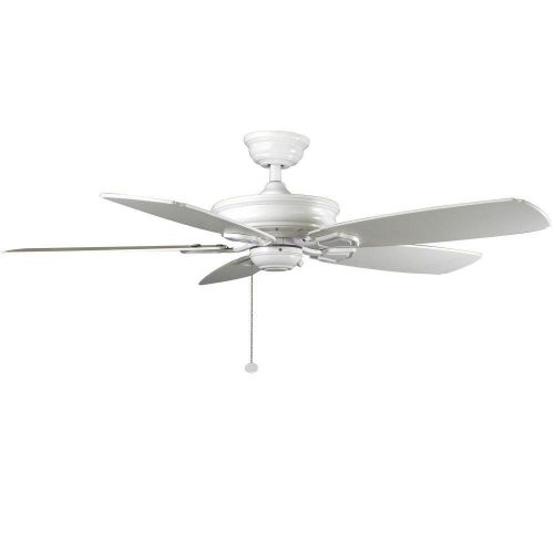  Hampton Bay Heirloom 52 in. IndoorOutdoor White Matte Ceiling Fan