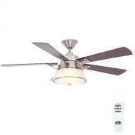 Hampton Bay Marlowe 52 in. Brushed Nickel Ceiling Fan