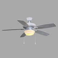 Hampton Bay Gazebo Ii 52 In. Indooroutdoor White Ceiling Fan