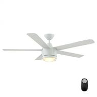 Hampton Bay Merwry 52 In. LED Indoor White Ceiling Fan