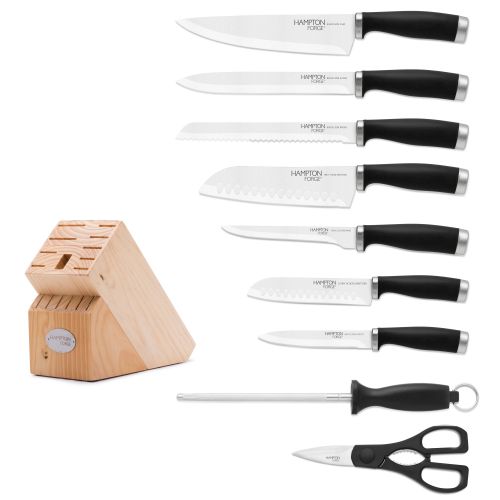  Hampton Forge Epicure Black 17 Piece Cutlery Block Set