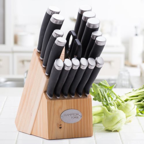  Hampton Forge Epicure Black 17 Piece Cutlery Block Set