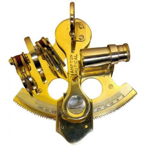  Hampton Nautical Scouts Brass Sextant, 4, Brass