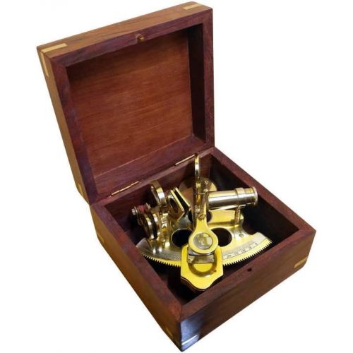  Hampton Nautical Scouts Brass Sextant, 4, Brass