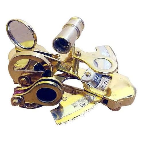  Hampton Nautical Scouts Brass Sextant, 4, Brass