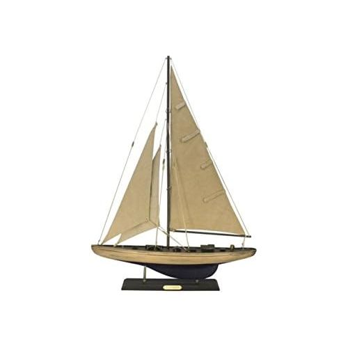  Hampton Nautical Wooden Rustic Enterprise Sailing Yacht Limited 27- Nautical Home Decorating - Nautical Gift Toy Figure