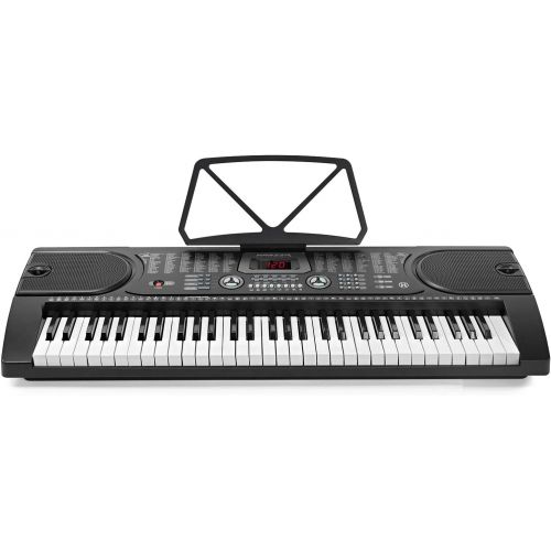  [아마존베스트]Hamzer 61-Key Digital Music Piano Keyboard - Portable Electronic Musical Instrument - with Microphone and Sticker Sheet