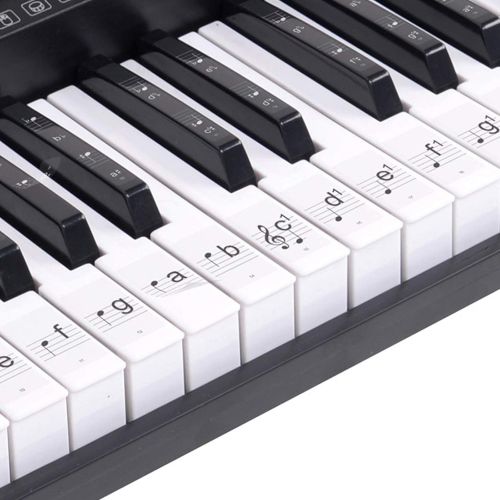  [아마존베스트]Hamzer 61-Key Digital Music Piano Keyboard - Portable Electronic Musical Instrument - with Microphone and Sticker Sheet