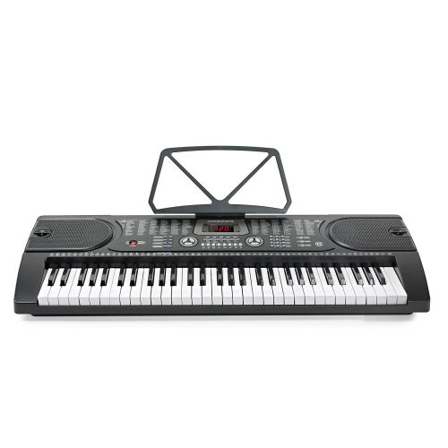  Hamzer 61-Key Electronic Piano Electric Organ Music Keyboard with Stand - Black