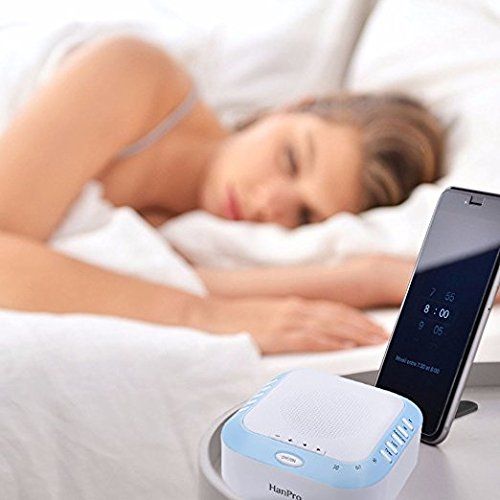  HanPro White Noise machine, Noise Sound Machine, Sleep Sound Machine with Non Looping Soothing Sounds...