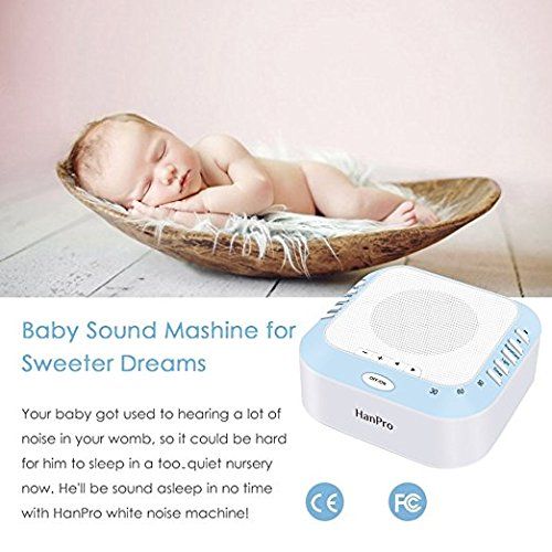  HanPro White Noise machine, Noise Sound Machine, Sleep Sound Machine with Non Looping Soothing Sounds...