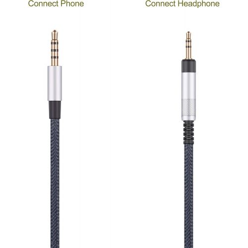  [아마존베스트]HanSnby Replacement Audio Cable Compatible with Bose QC25, QC35 II, QC35 Headphones, Audio Cable with Inline Microphone and Remote Control Volume Control