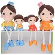 HanYoer 4 pcs/Set Resin Crafts Foot Hanging Dolls Ornaments Childrens Creative Gift Wedding Home Decoration