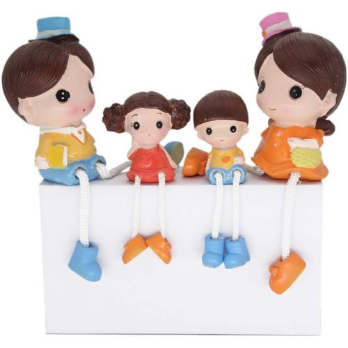  HanYoer 4 pcs/Set Resin Crafts Foot Hanging Dolls Ornaments Childrens Creative Gift Wedding Home Decoration