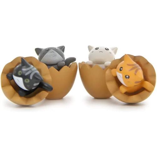  HanYoer 4 pcs Lovely Animal Characters Toys Figurines Playset, Garden Cake Decoration, Cake Topper