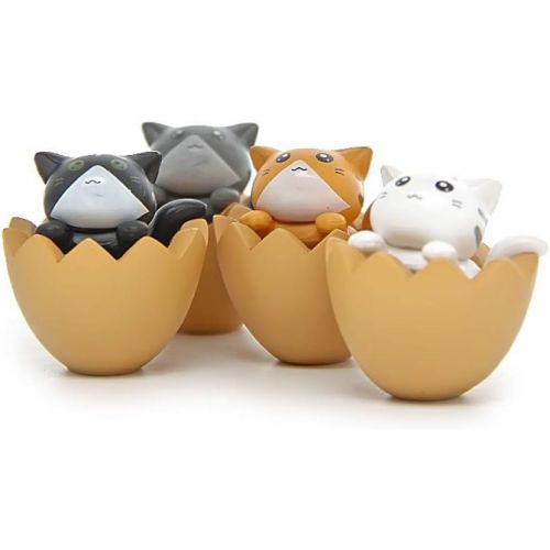  HanYoer 4 pcs Lovely Animal Characters Toys Figurines Playset, Garden Cake Decoration, Cake Topper