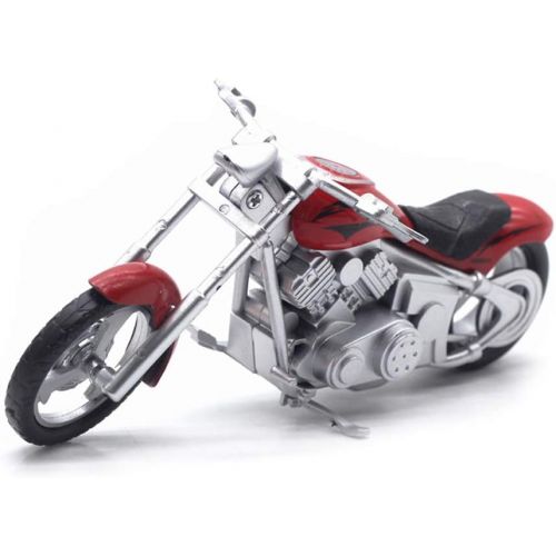  HanYoer Motorcycles Model 1:32 Scale Diecast Car Model Collection Motorcycle Lovers (Red)