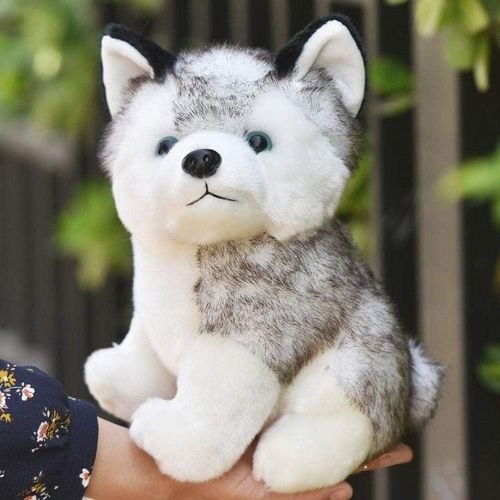  HanYoer Cute Simulation Pet Dog Soft Stuffed Plush Toy Puppy Stuffed Animal Kids Boys Girls Doll Gift(18 cm)
