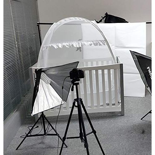  [아마존베스트]HanYun Baby Crib Tent Safety Crib Canopy Cover Pop up Mosquito Net for Kids | Nursery Mesh Crib Net Protects...